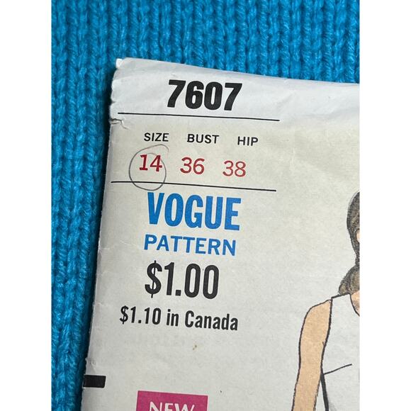 Vogue Pattern 7607 tank top blouse tunic size 14 - Picture 2 of 7